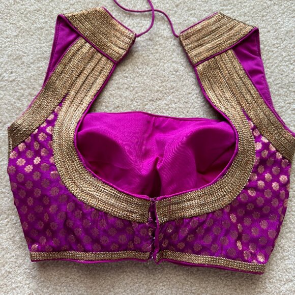 [NEW] Indian Pakistani Sari Saree Blue Purple Magenta Bundle XXS/XS/S - Picture 10 of 14